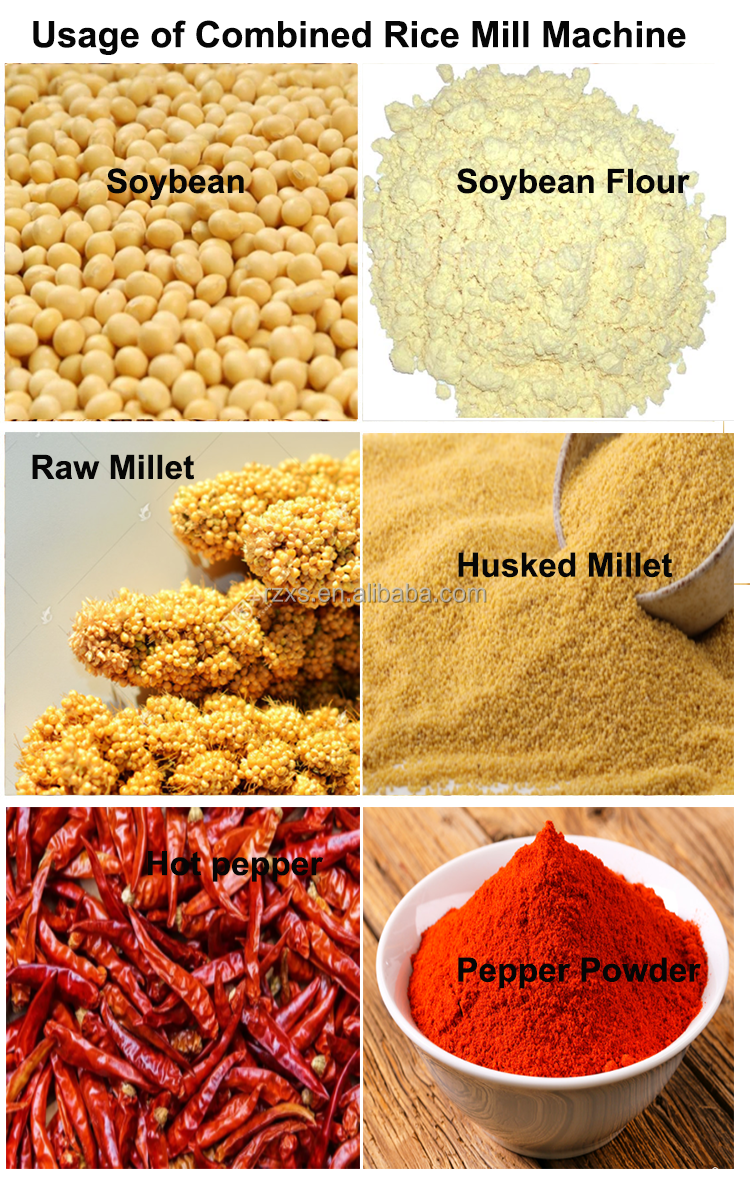 Polvillador de rodillos de martillo de molino de arroz Auto Sella para mini fresadoras combinadas pequeñas