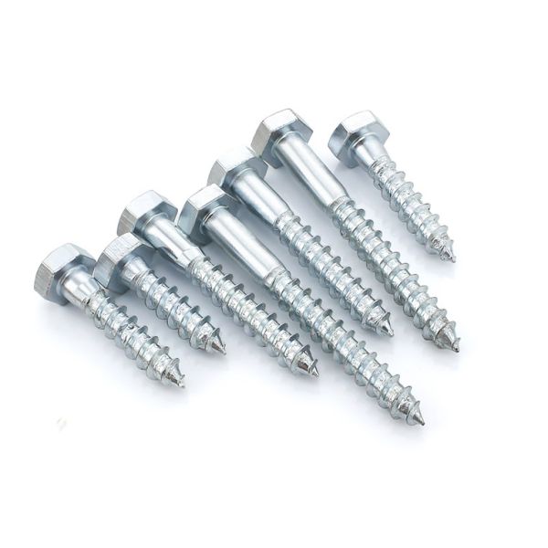 Zinc Plated Steel Hex Head Wood Screws Hexagon Wood Screws ASMEB18.2.1 Lag Bolts