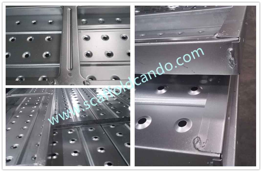 Walking platform decking plank Q195 galvanized scaffolding steel plank steel board with 1000-4000mm length BS1139