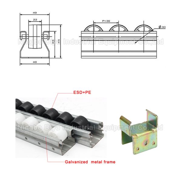 DY-4433 Алюминиевый роликовый трек с колесами / Качественный роликовый трек из листового металла