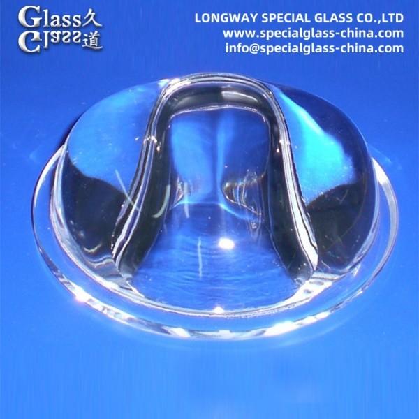 Lentilles de couverture de verre borosilicate personnalisées pour éclairage de rue LED