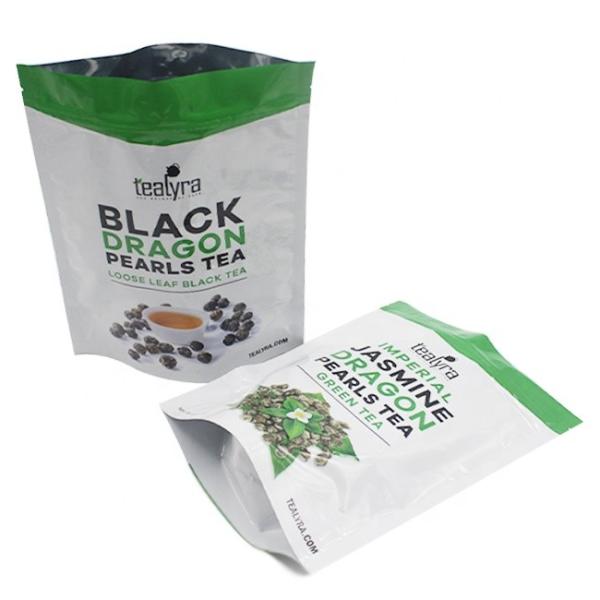 CMYK Printed Zipper Stand Up Pouch Mylar Flat Bottom Bags HACCP