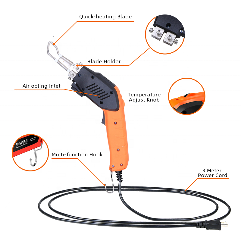 Handheld веревочка 100W резца жары ткани воздушного охлаждения