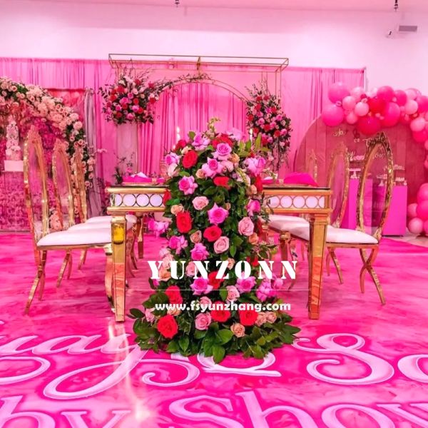 Wholesale Dubai Wedding Chivari Chairs with Stainless Steel Legs & Acrylic Back Made From Synthetic Leather