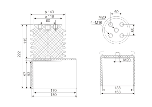 Электрическая эпоксидная смола электропитания Isoator изоляторов HV Switchgear   12KV