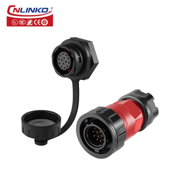 CNLINKO YM20 Plastic Waterproof 14 Pin Male Female Plug Socket IP68 Waterproof Connector Plastic Plug Socket