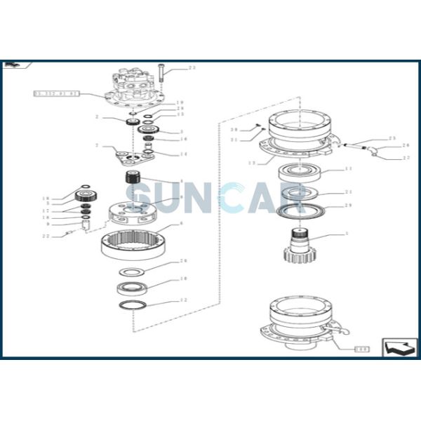 Уплотнение масла тавота YN32W01081P1 приспосабливает KOBELCO SK200-8 SK210-8 SANY SY235