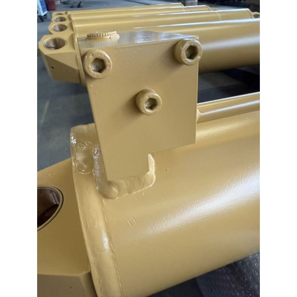 Custom Double Rod End Steel Hydraulic Cylinder With Hard Chrome Plated Valve Block