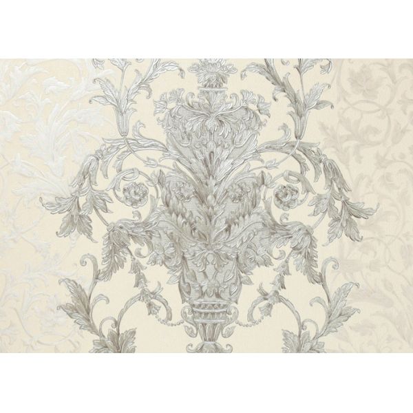 Yellow Removable Floral Wall Covering , Washable Vinyl Wallpaper For Living Room