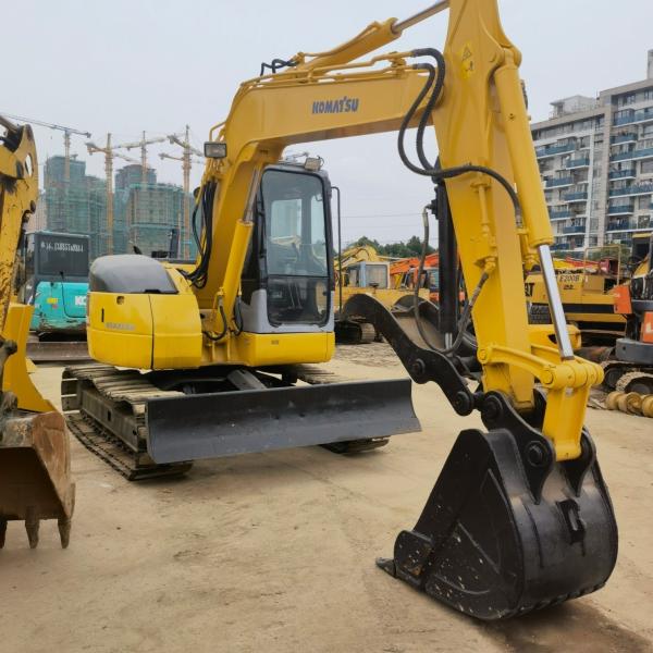                  Used Excavator Komatsu PC78us with Thumb and Rubber Track Secondhand Digger 7-8 Ton Mini Excavator Japanese Brand             