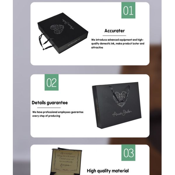 Складывая подарочная коробка Carboard коробки подарка упаковывая черная складная с магнитной крышкой