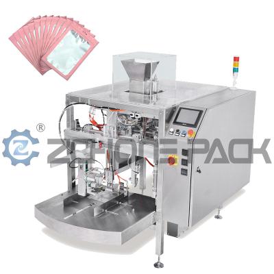 0.65Mpa Mini Pouch Packaging Machine , Multifunctional Premade Bag Packing Machine