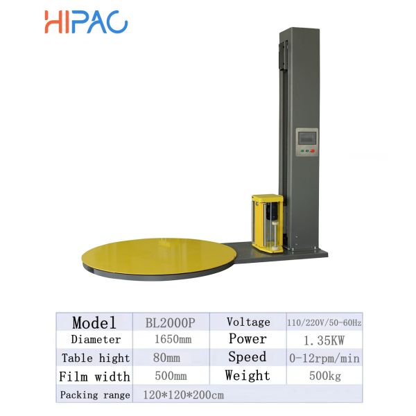 Automatic Winding Wrapper 220V Stretch Film Winding Machine Easy To Operate Pallet Packaging Machine