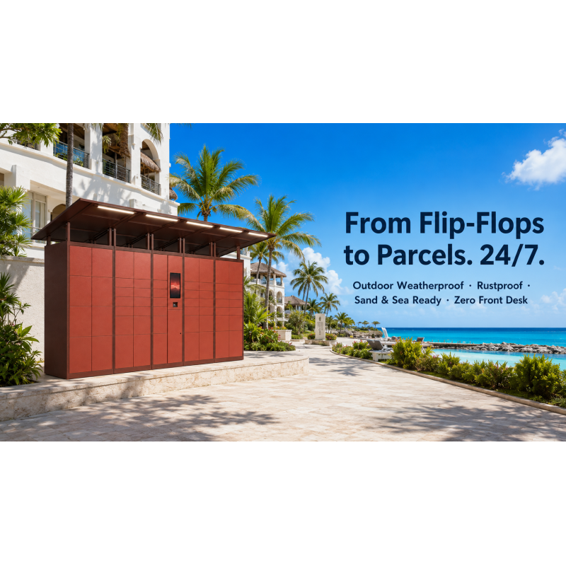 Winnsen Tourist Smart Parcel Delivery Locker Outdoor Weatherproof 24/7 for Resort Island