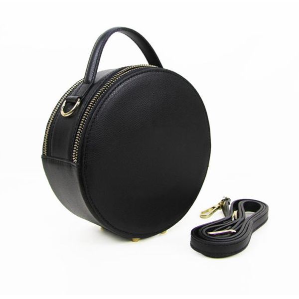 Casual Saffiano Leather Women Shoulder Bags Purse Round Crossbody Bags