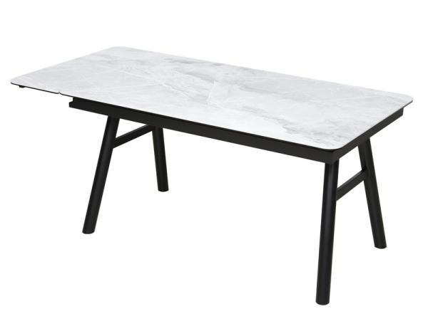 Table à manger en céramique extensible à haute stabilité de 850 mm avec une surface lisse