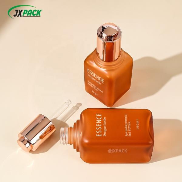 PET Plastic Essential Oil Dropper Bottles 60ML 100ML For Cosmetic Packaging