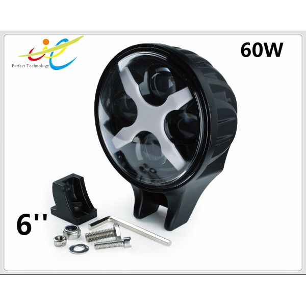 2018 New 6inch 60W Jeep headlight LED driving headlight DV 12V 24V waterproof IP68 with DRL