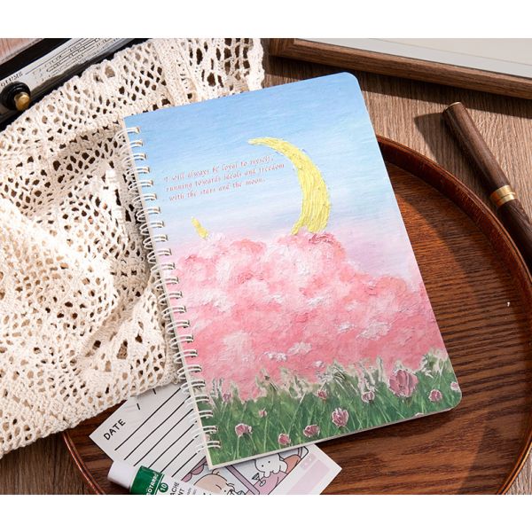 Cartoon Student Notepad Stationery Spiral Notebook A5 Thickened Horizontal Line Gift