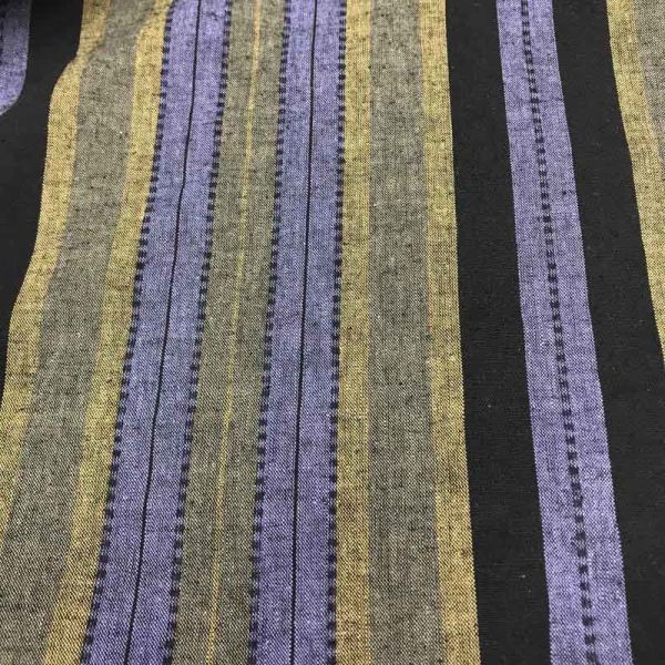 Простой пряжа белья хлопка сплетенная смесью покрасила ткань 140gsm нашивки органическую