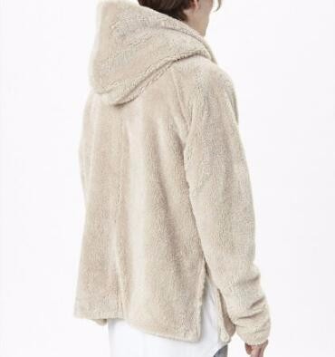 Grey Colo Mens Sherpa Lined Coat , Oversized Sherpa Hoodie Side Slit Cardigan