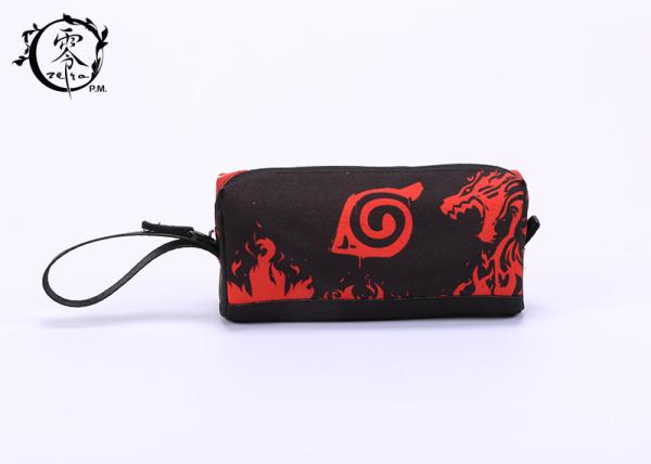 Cartoon Naruto Pencil Case Pouch Handy Wearable Canvas Pencil Wrap Case With Individual Handle