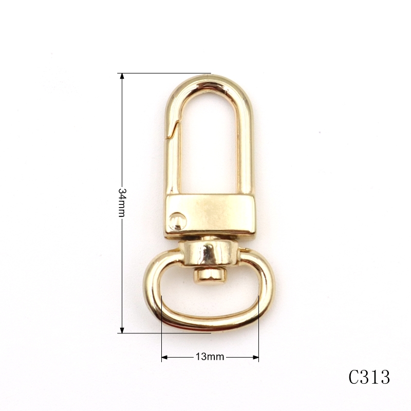 Small Swivel Lobster Clasp with Oval Ring | Key Chain & Lanyard Hardware