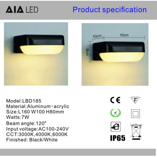 wholesale Manufacturer direct supply IP65 outdoor wall fitting exterior wall light outside wall mounted light fixtures