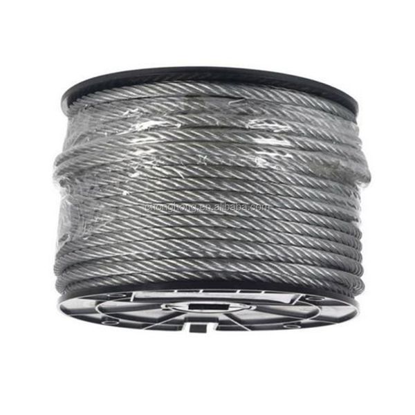 500 pieds câble d'avion galvanisé 500 pieds bobines en plastique pour l' acier à chaîne froide OEM