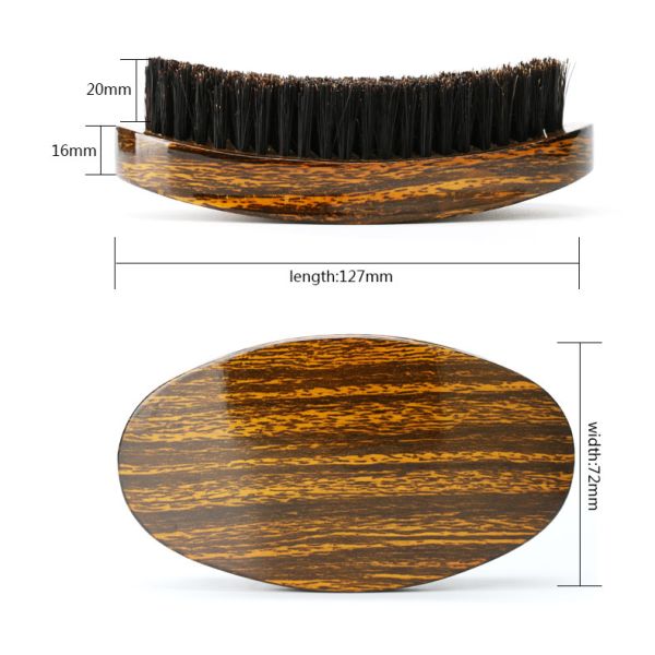 Customized Logo 360 Curved Brush Man Grooming Face Beard Cleaning Brush