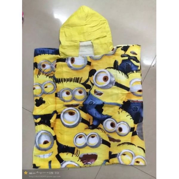 Summer Baby Bathrobe Children Beach Cloak Hooded Towel Bathrobe Towel