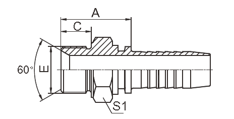 Metric 60 Degree Cone Fittings / Industrial Hose Couplings Forged Technics