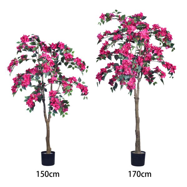 Wholesale Home Decor PVC Artificial Bougainvillea FlowerTrees Fabric Flower for Home Decoration
