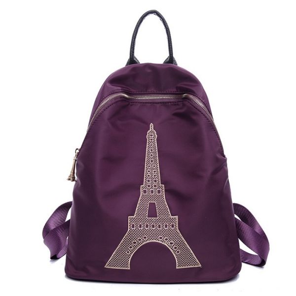 Eiffel Tower handbag new shoulder bag fashion in Europe and America Fan waterproof nylon backpack schoolbag tide female