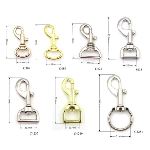 73mm Heavy Duty Dog Leash Clip OEM ODM Zinc Alloy Hook For Pet Leashes
