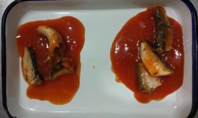 Peixes enlatados picantes quentes da sardinha em tamanhos e na embalagem feitos sob encomenda do molho de tomate