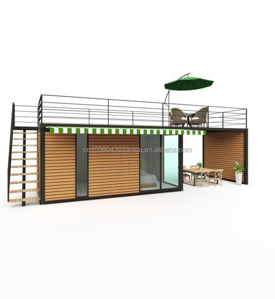 Main Structure Galvanized Steel Square Tubes 40FT 20ft Luxury Container Room Sales Booth Coffee Shop Guard Box Office Bar