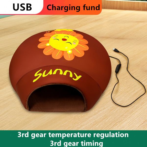 Циновка гнезда кота кровати собаки температуры постоянного USB электрическая нагретая съемная Washable