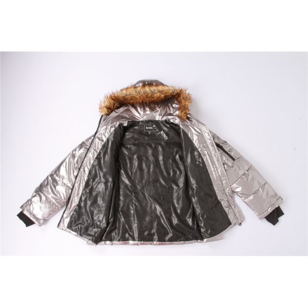 Double Cuff Ladies High Shine Coats And Jackets Clothing 100% Polyester