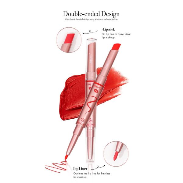 Double Ended Exquisite Long Lasting Waterproof Lipstick Pencil Kit FDA Certified