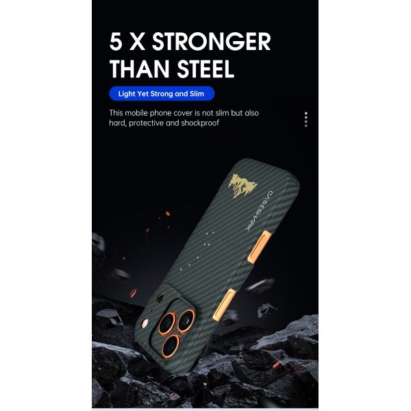 Customized Pattern Aramid Carbon Fiber Mobile Phone Cover for iPhone 17 Pro Max