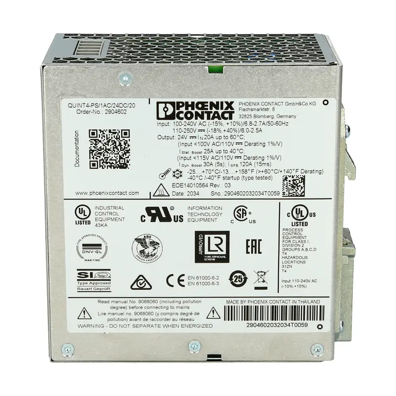 Phoenix Contact Original 2320827 QUINT-PS/3AC/48DC/20 Power supply for Din Rail