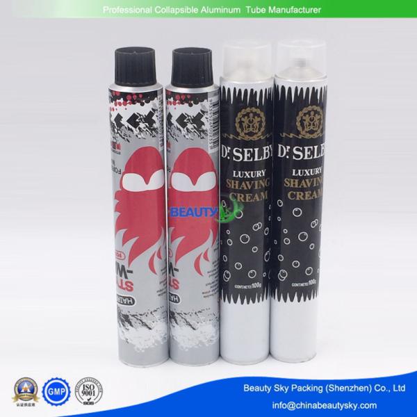 Colorful Packaging Container Empty Aluminium Tubes  for  Hair Color cream with plastic cover