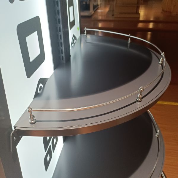 estante echado a un lado Q195 3 de acero de la estantería de la exhibición del supermercado de 1200m m