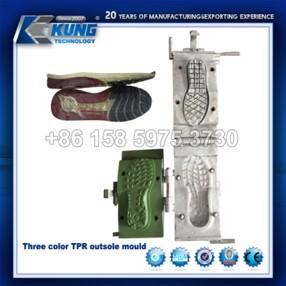 Trois pratiques multifonctionnels de moule unique de chaussure de PVC TPR de