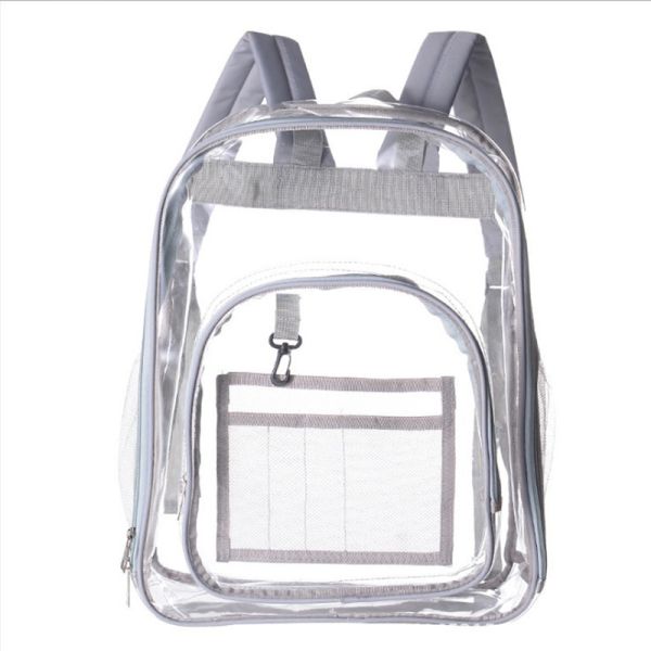 Custom Logo Clear Backpack Heavy Duty Pvc Transparent School Bag Backpack