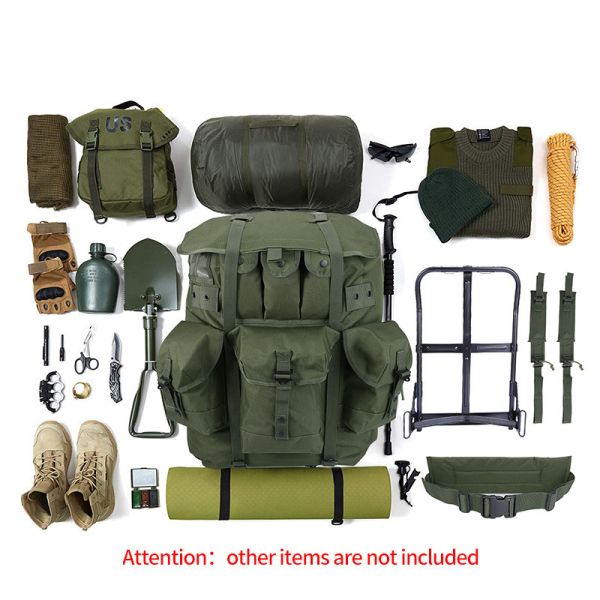 Tactical Iron Frame Bag Outdoor Camping Hiking Combat Large-Capacity Duffel Bag
