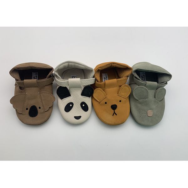 Boys Girls Cowhide EU19-22 Soft Soled Walking Shoes Pigskin Lining
