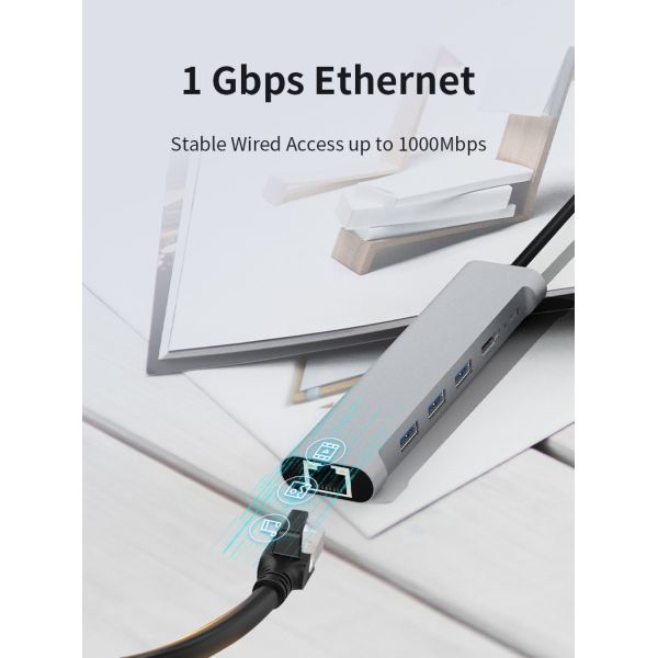 Multi функция 6 в 1 переходнике эпицентра деятельности Usb для ноутбуков MacBook Pro Windows