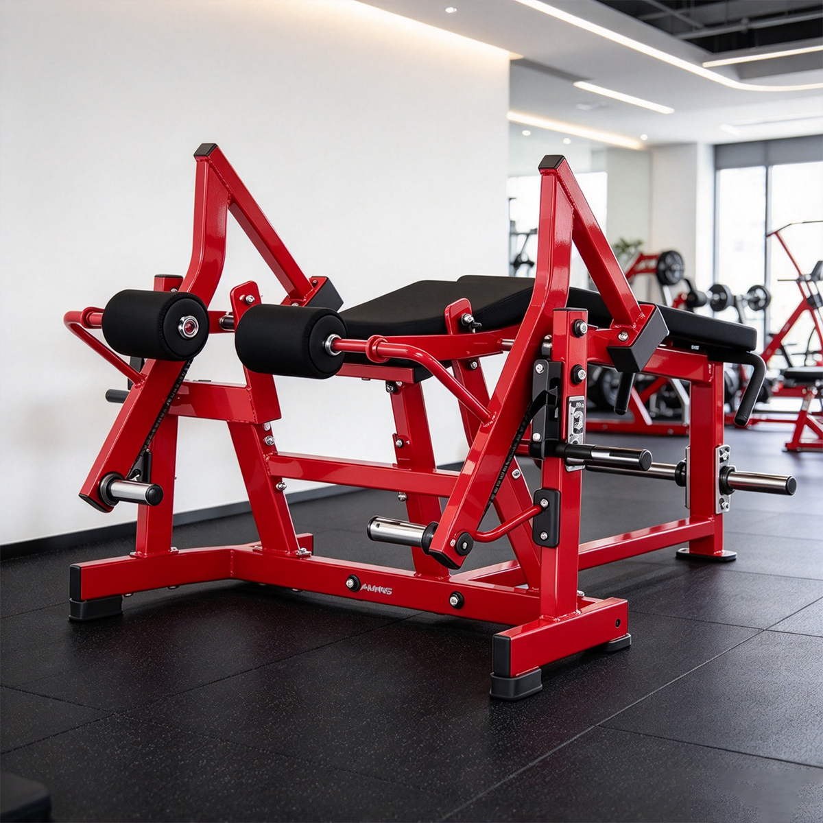 Lateral Leg Curl Machine Plate Loaded Steel Hamstring Training Equipment for Commercial Gyms